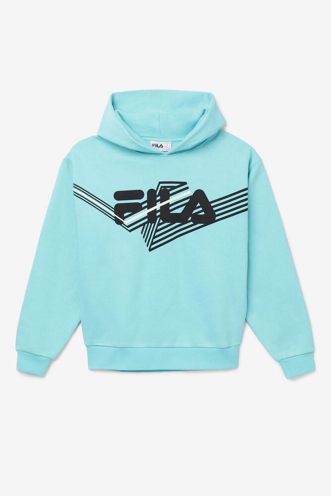 Fila Hoodie Mens Blue Waldo - Ireland 83614-VWGH